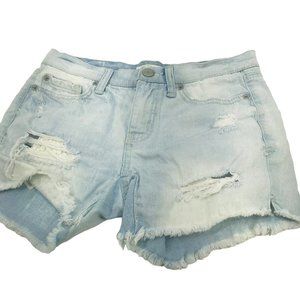 Mudd Women's Size 3 Distressed Short Denim Blue Jean Preowned